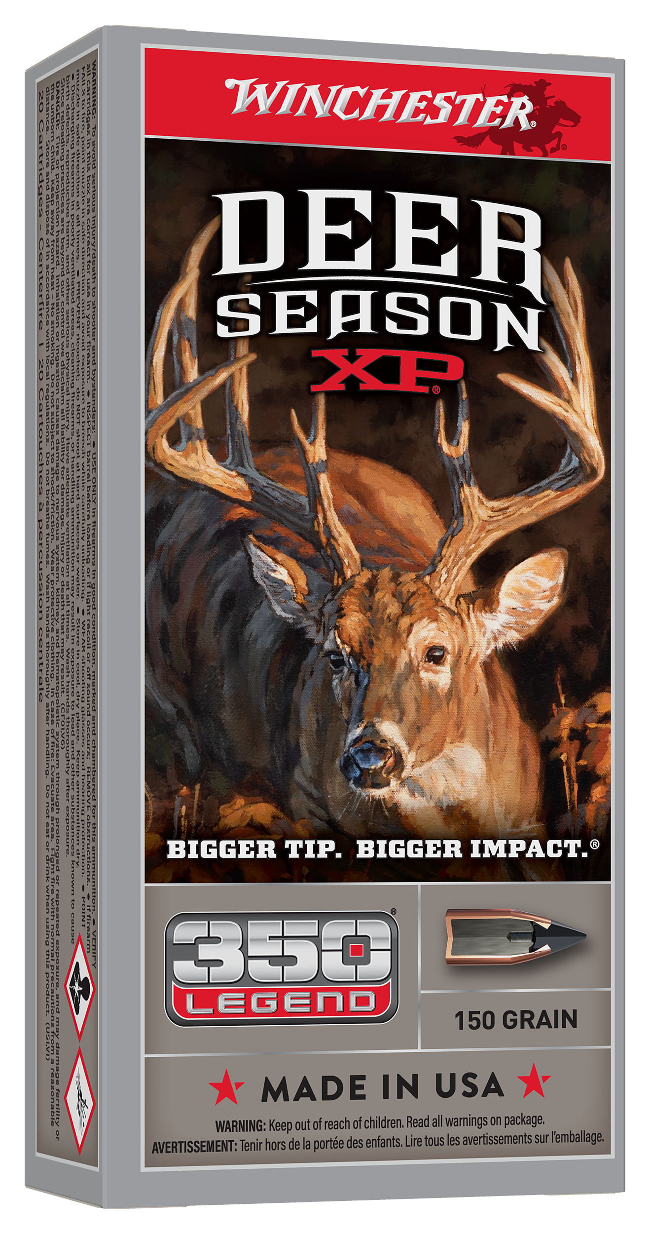 Winchester Deer Season XP .350 Legend 150 Grain Centerfire Rifle Ammo ...